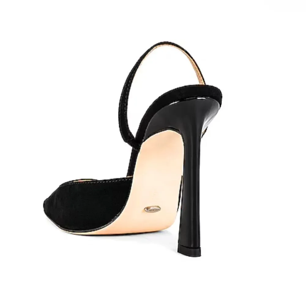 Tony Bianco Tiamo shoes black suede high heels sling back Revolve 6.5 - Picture 5 of 14